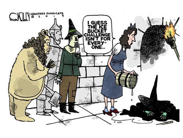 Editorial cartoon U.S. health ice bucket challenge