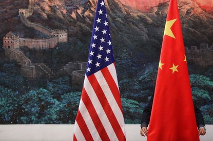The U.S. and Chinese flags