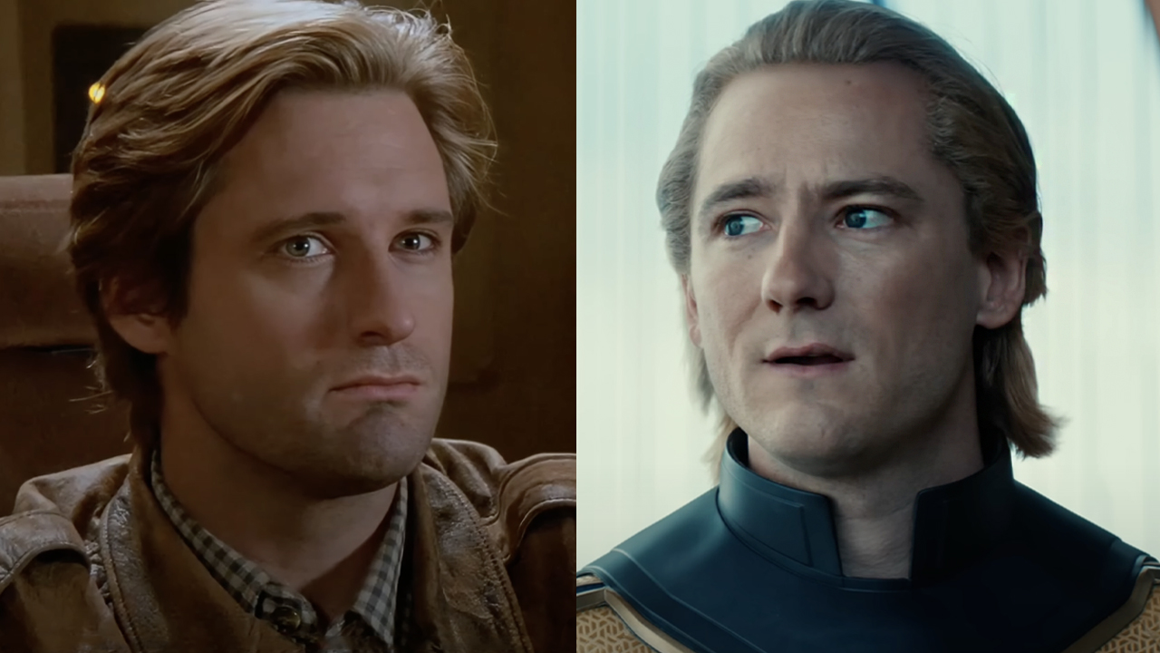 Bill Pullman as Lonestarr in Spaceballs (1987), Lewis Pullman as Sentry in The Thunderbolts*. 