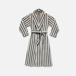 Plush striped robe.