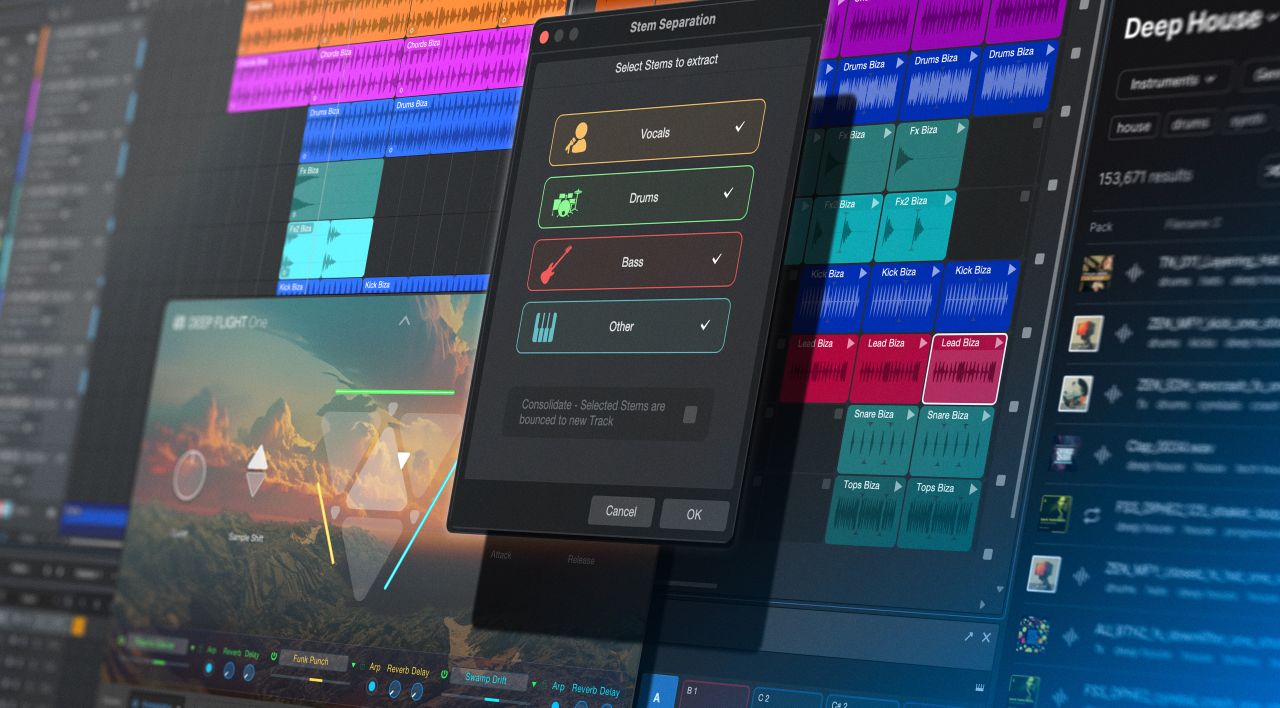 Screen shots of PreSonus Studio One Pro 7 recording software