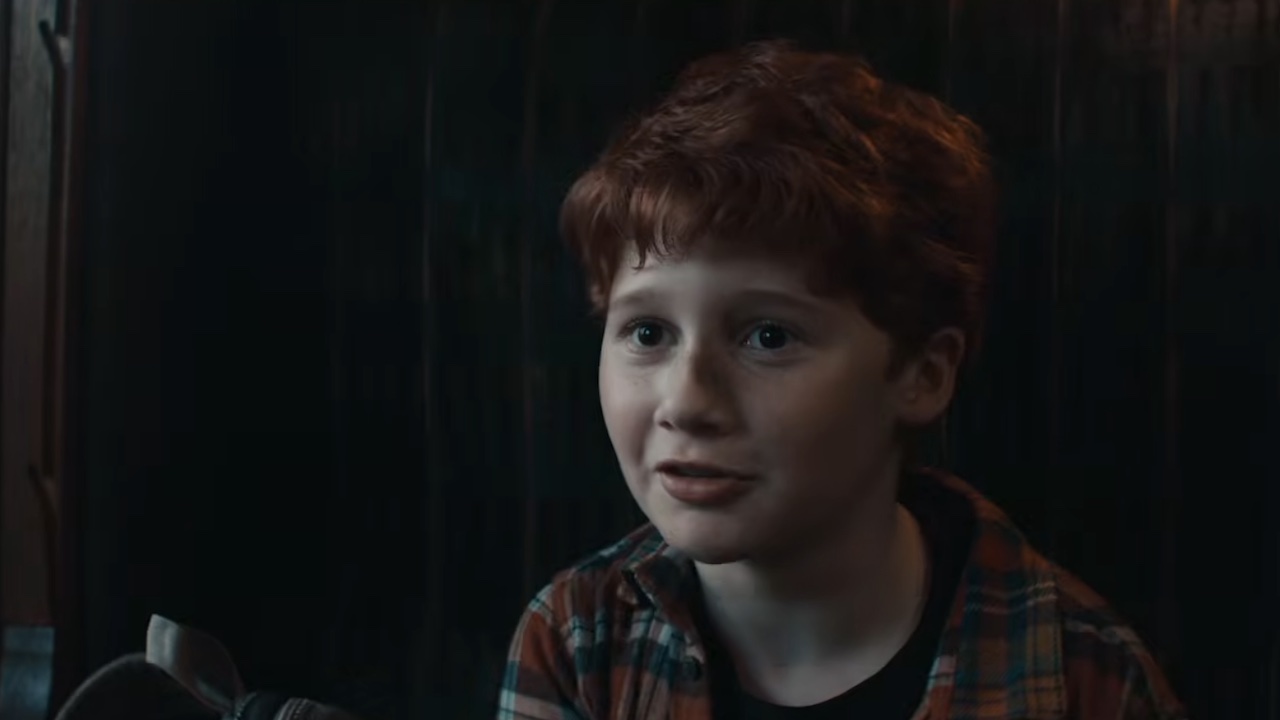 Ron asking Harry about his scar on the Hogwarts Express.