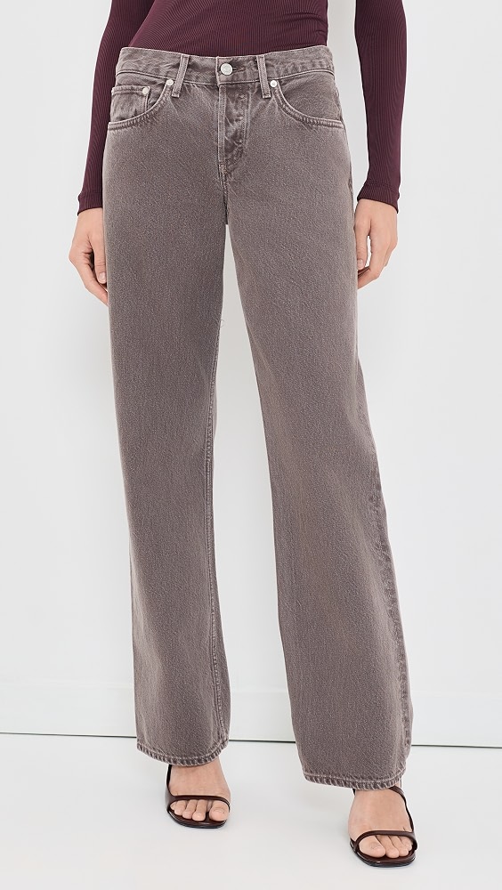 Low Loose Jeans - Mauvine