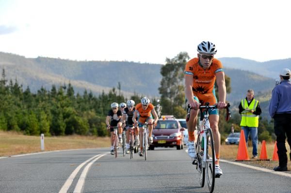 Genesys Wealth Advisers has two riders in the breakaway as they reach the Condor Creek KOM.