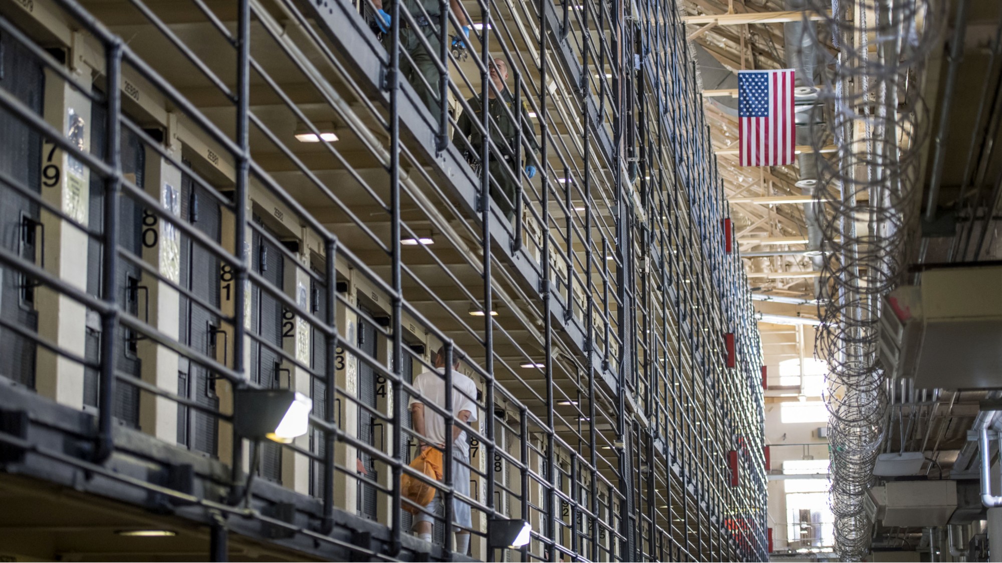 A prison block in San Quentin State Prison in San Quentin, California. 