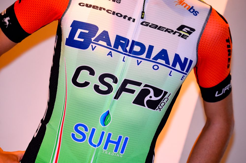 A lighter colour scheme for the 2019 Bardiani-CSF jersey