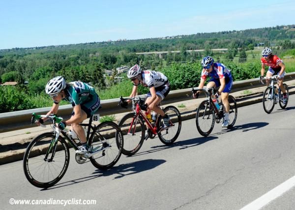 Erinne Willock (Webcor Builders) set a high tempo on the climbs to try and break things up.