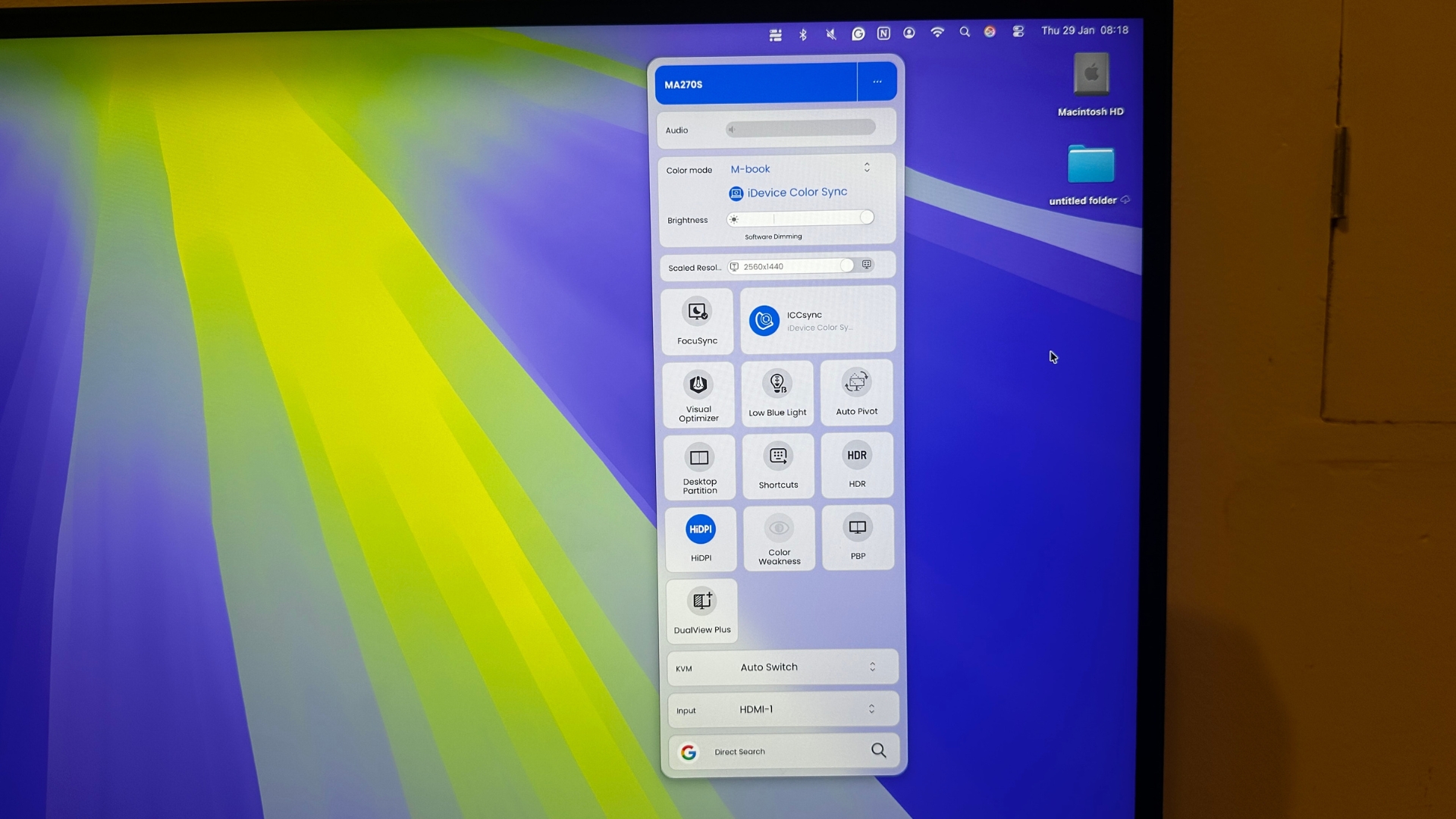 The BenQ Display Pilot is a must download feature