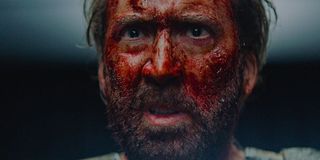 Nicolas Cage is bashed and bloody in Mandy