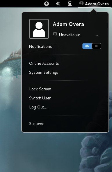 Default Status Menu
