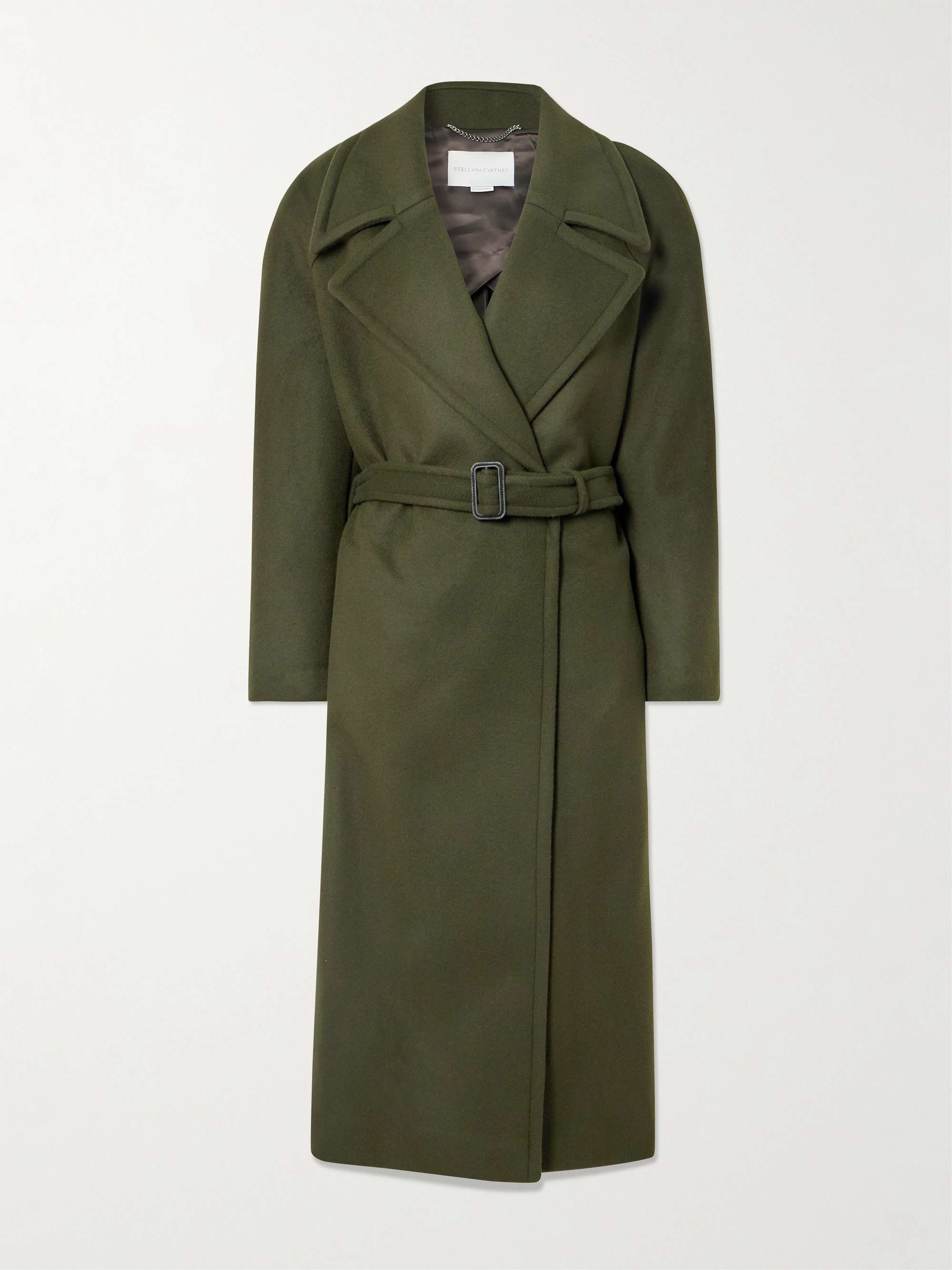 Belted Double-Breasted Wool Coat