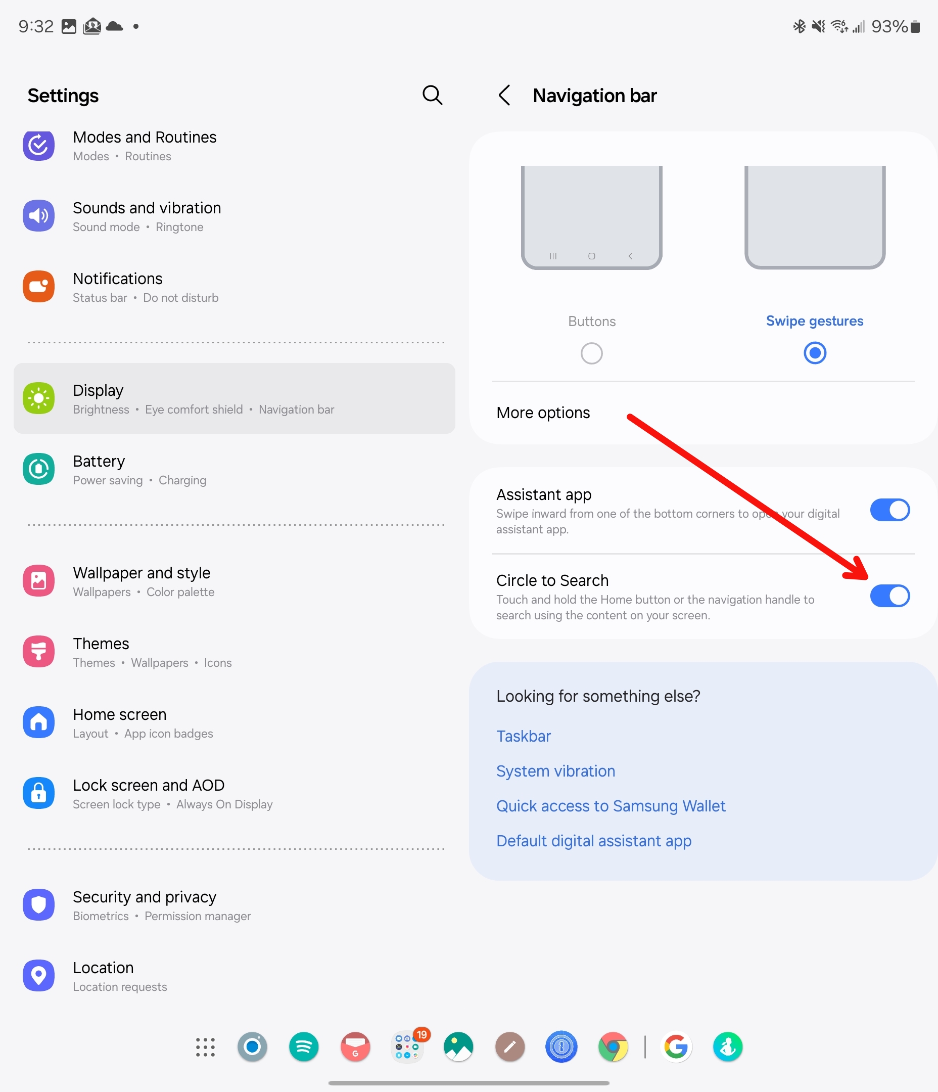 Enable Circle to Search on Galaxy Z Fold 6