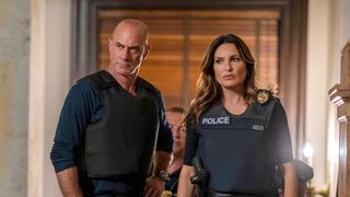 Christopher Meloni as Detective Elliot Stabler, Mariska Hargitay as Captain Olivia Benson in Law & Order's crossover event