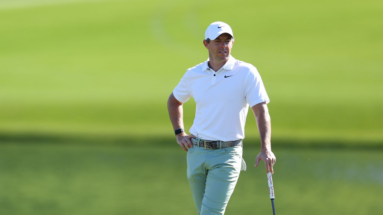 Rory McIlroy during the first round of the 2023 Wells Fargo Championship