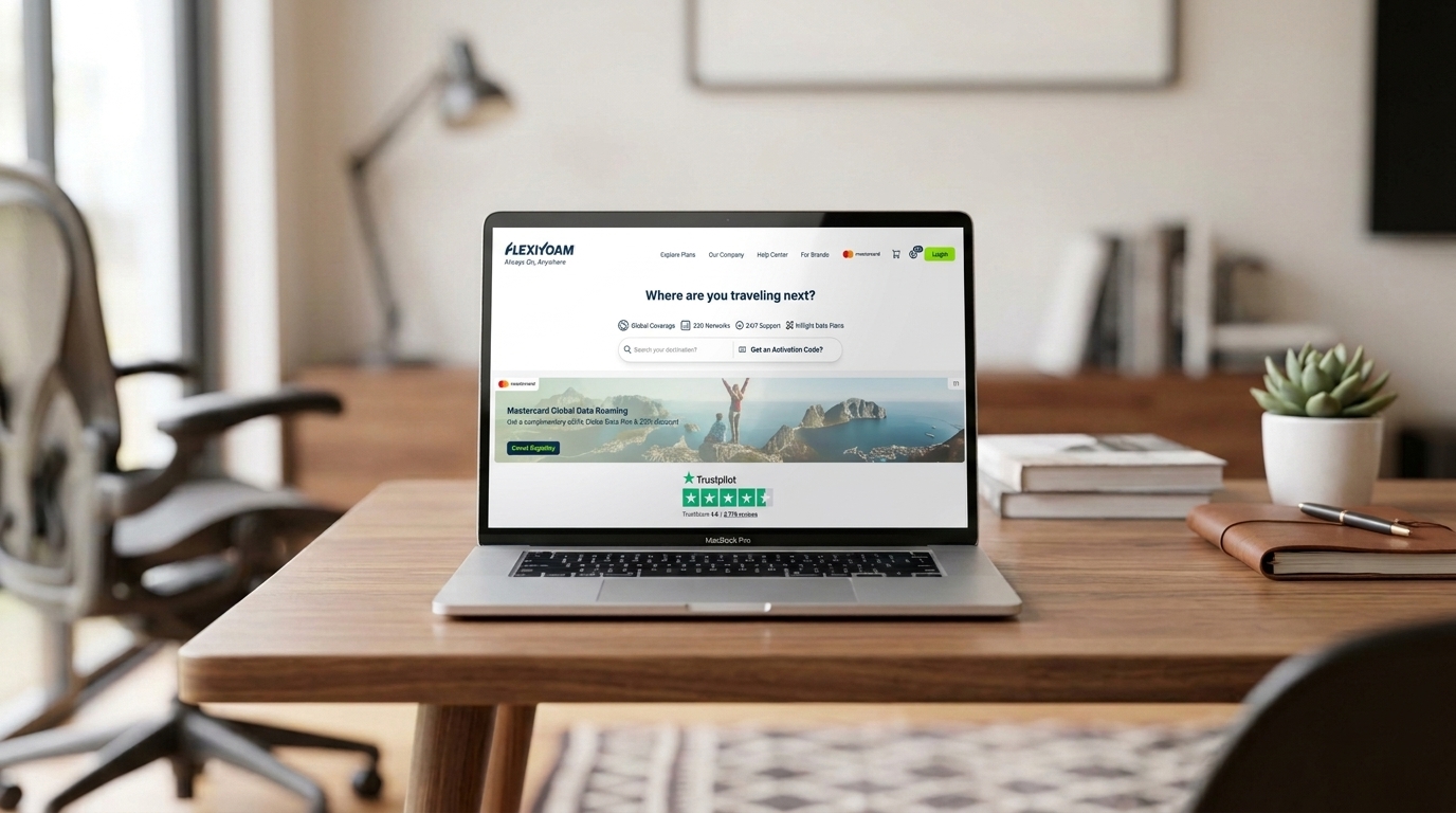Flexiroam landing page