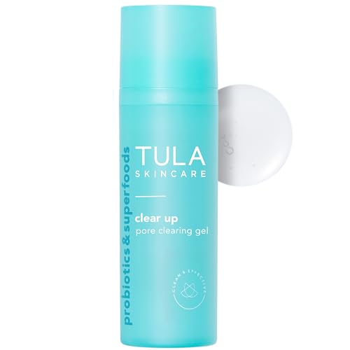 Tula Skin Care Clear Up - Pore Clearing Gel, Facial Serum, Salicylic and Azelaic Acid, Niacinamide, Clears Skin, Exfoliates, Improves Skin Smoothness, Refines the Look of Pores, 1 Fl Oz.