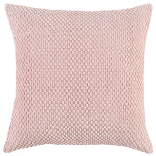 Blush Pink Nubby Textured Modern Throw Pillow