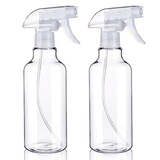 Plastic Spray Bottles Empty Spray Bottle 16.9oz/500ml 2 Pack Heavy Duty Spraying Bottles Mist/stream Water Bottle for Cleaning Solutions, Essential Oils, Hair, Cooking (clear)