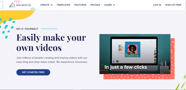 Website screenshot for Animoto