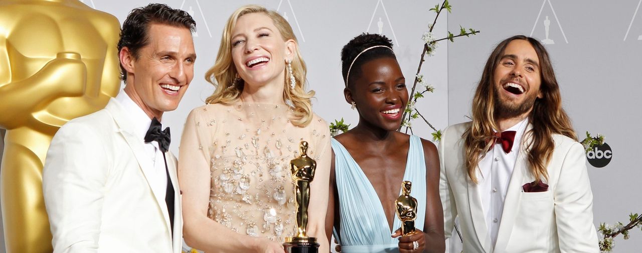 Matthew McConaughey, Cate Blanchett, Lupita Nyong&#039;o and Jared Leto at the 2014 Academy Awards