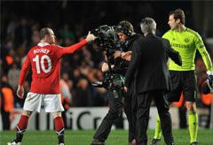 Wayne Rooney swears down camera
