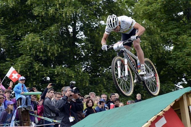 Nino Schurter (Switzerland) in second