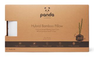 Panda hybrid Memory Foam Pillow in cardboard packaging
