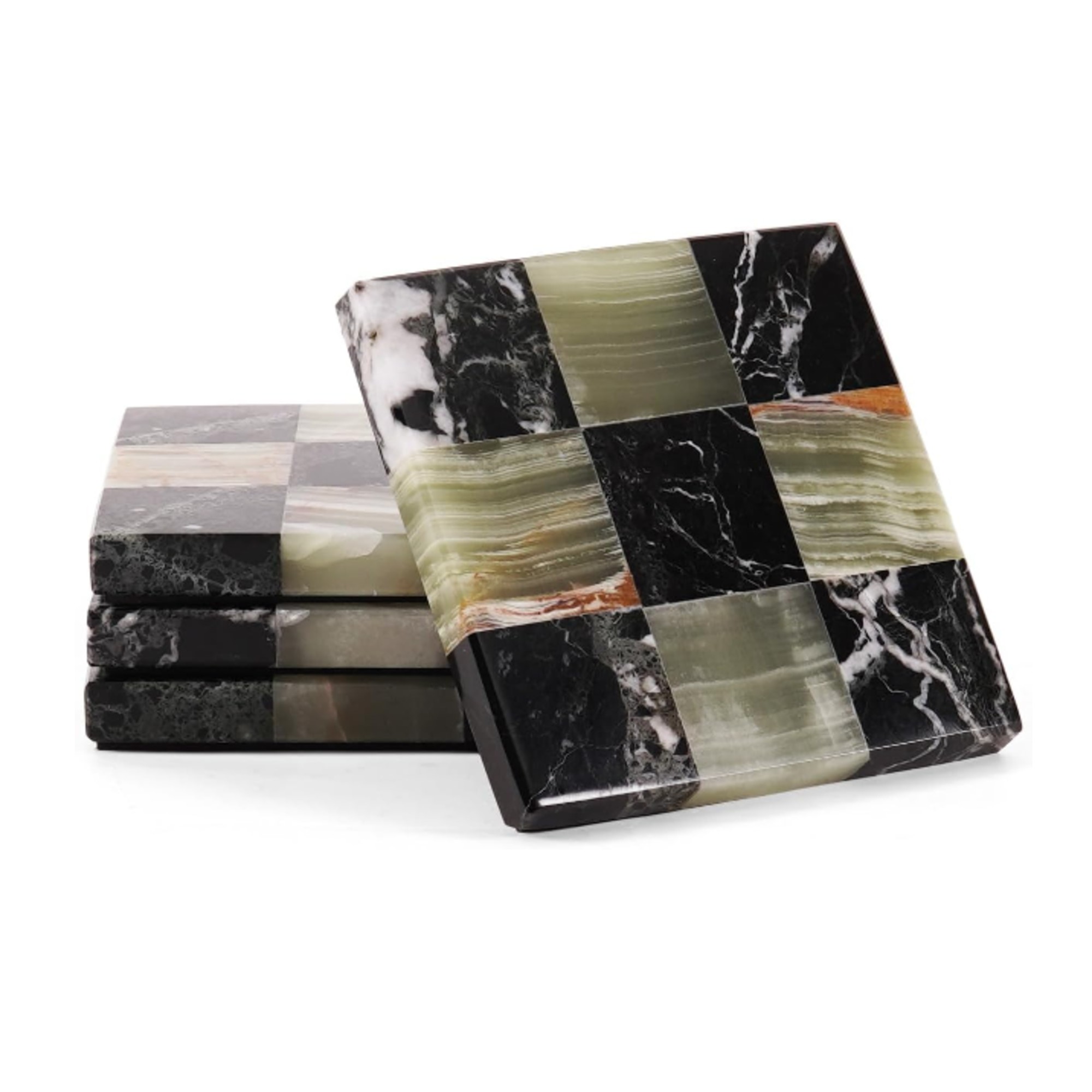 Marble Square Coasters Set of 4