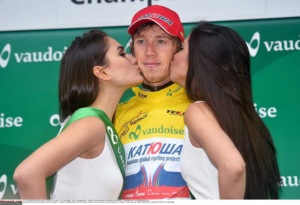 Ilnur Zakarin (Team Katusha) climbs into the overall race lead during stage 5