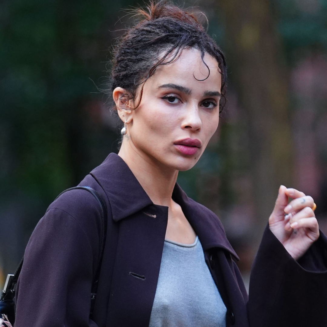 Zo&euml; Kravitz films her new rom-com Die Alive in the high-vamp heels trend