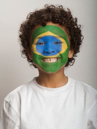 Brazil face paint