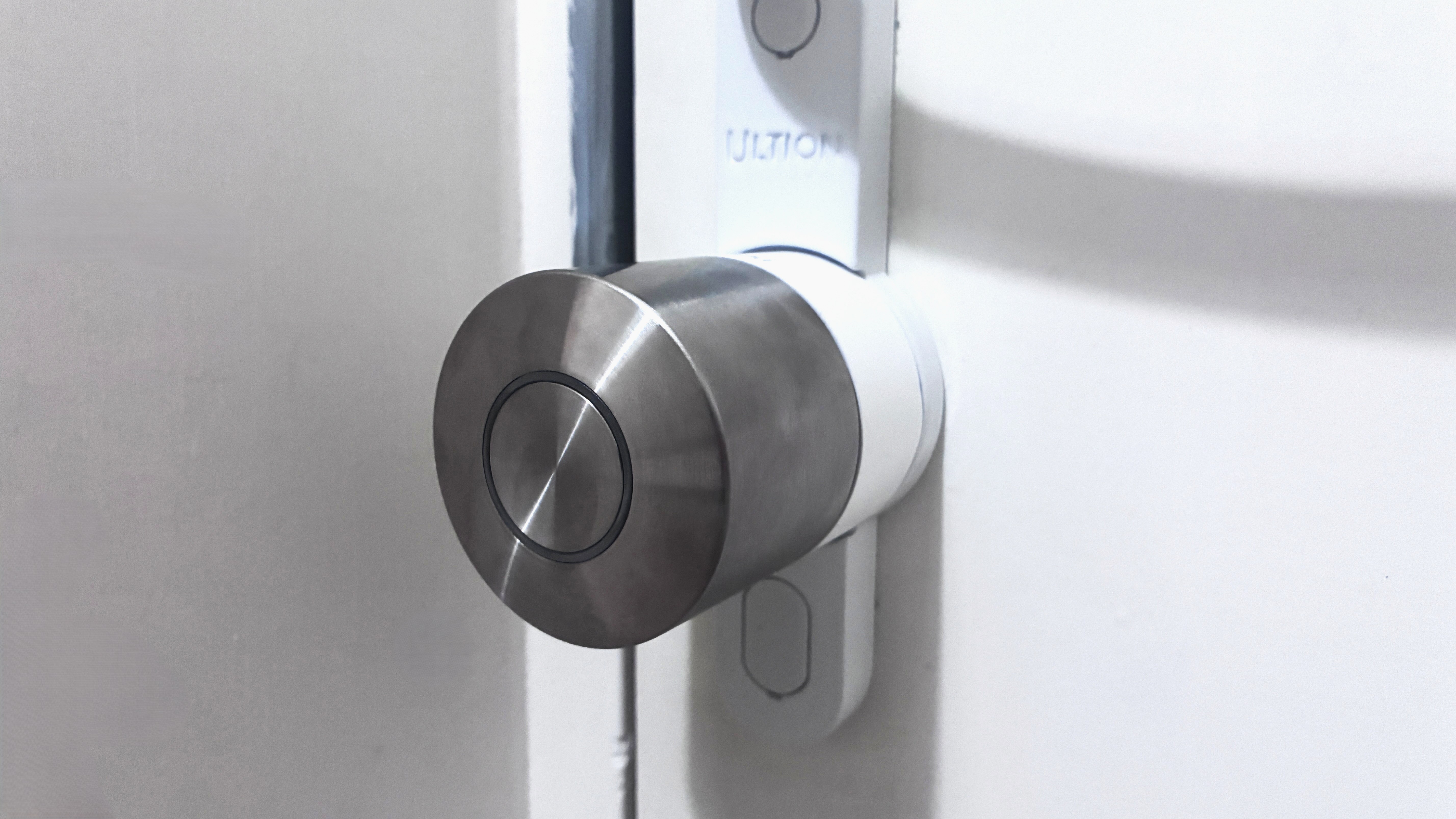 Ultion Nuki smart lock on interior of door