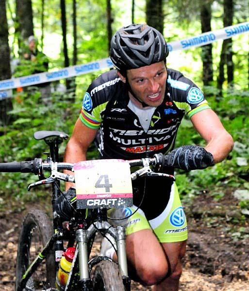 Ralph Naef (Multivan Merida) hones his cyclo-cross skills