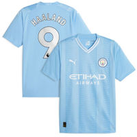Manchester City 2023/24 Home Shirt with Haaland 9 printingWas £93