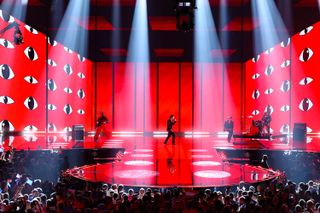 Iru performs ‘Echo’ for Georgia at Eurovision 2023 in Liverpool, UK. Photographed by Denise Maxwell