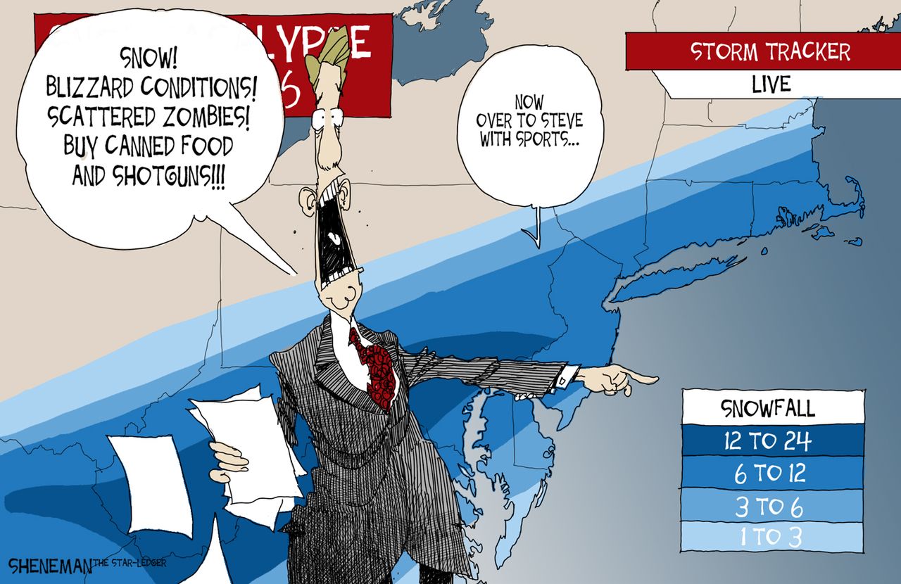 Editorial Cartoon U.S. Blizzard 2016