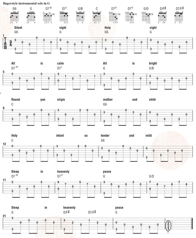 How to play 5 classic Christmas songs on guitar with tab and chords