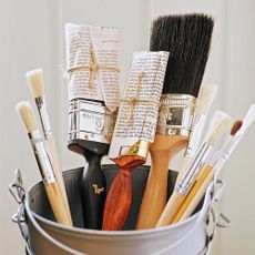 painting brush with bucket