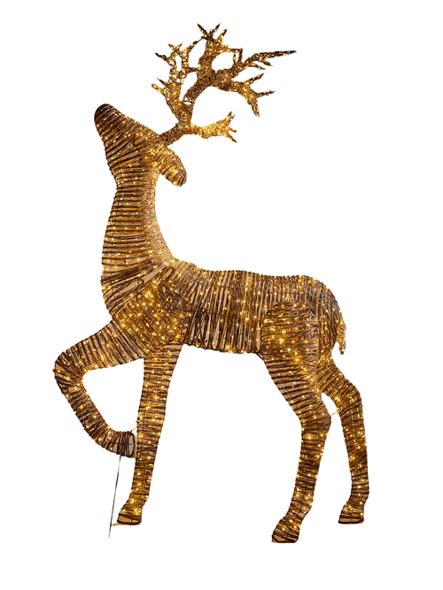 Illuminated Vine Prancing Reindeer