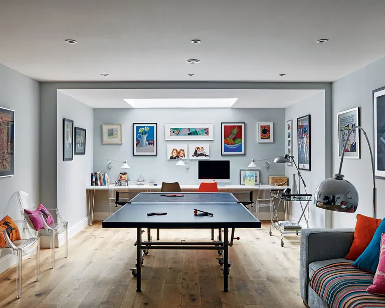 kids room ideas with play room and grey wall