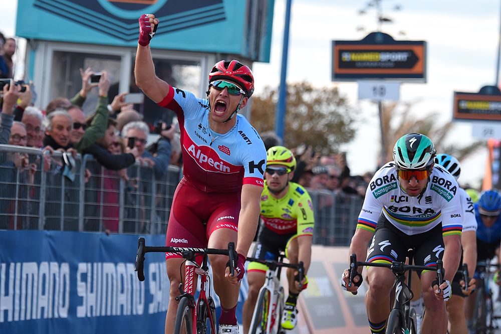 Marcel Kittel celebrates his win at stage 2 of Tirreno-Adriatico