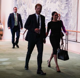 Britain's Prince Harry and his wife Meghan, Duchess of Sussex, arrive to celebrate Nelson Mandela International Day at the United Nations Headquarters in New York, U.S. July 18, 2022
