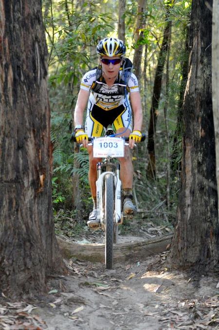 First place female Judith Arndt navigates her way through the Otways.
