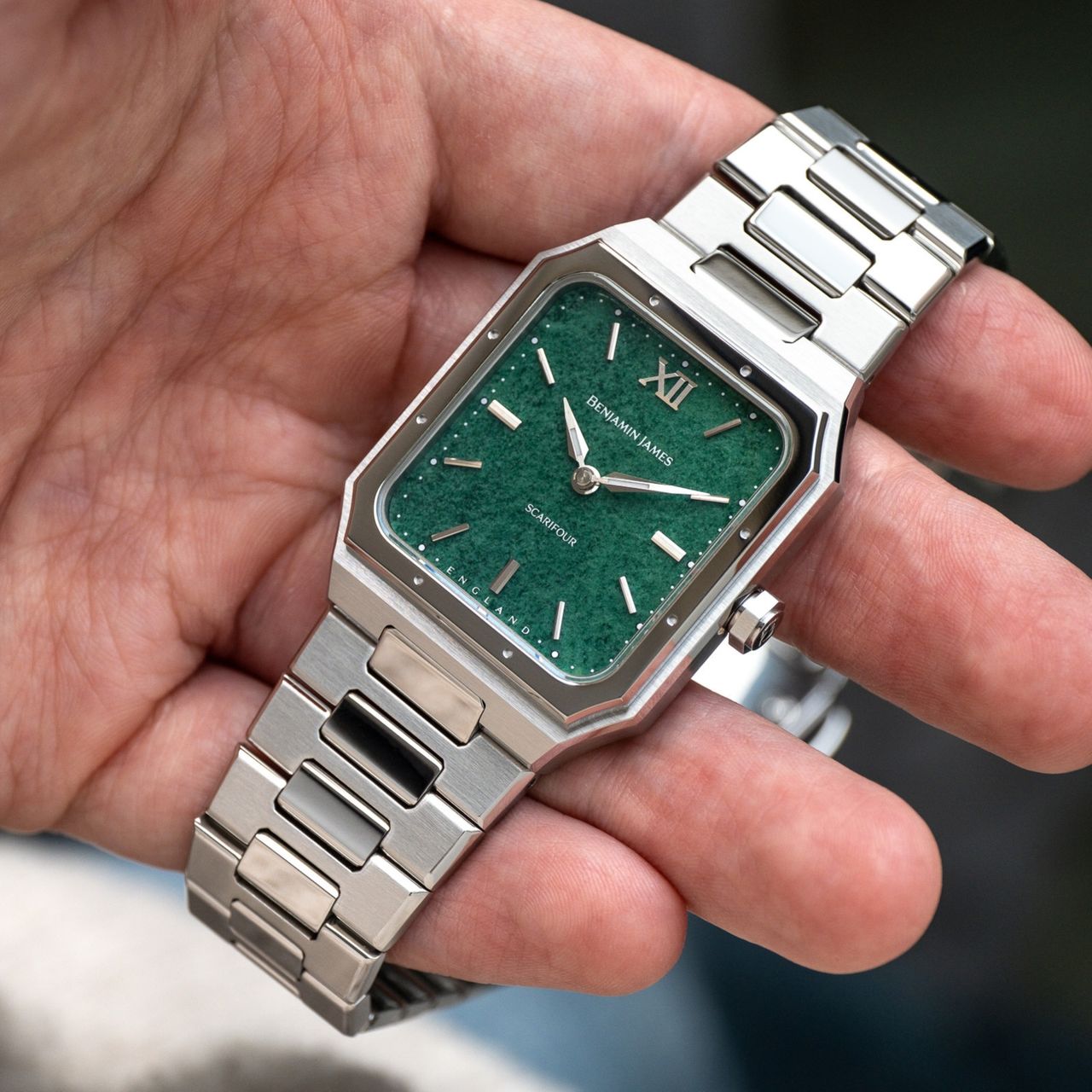 Benjamin James Watches in Jade from different angles