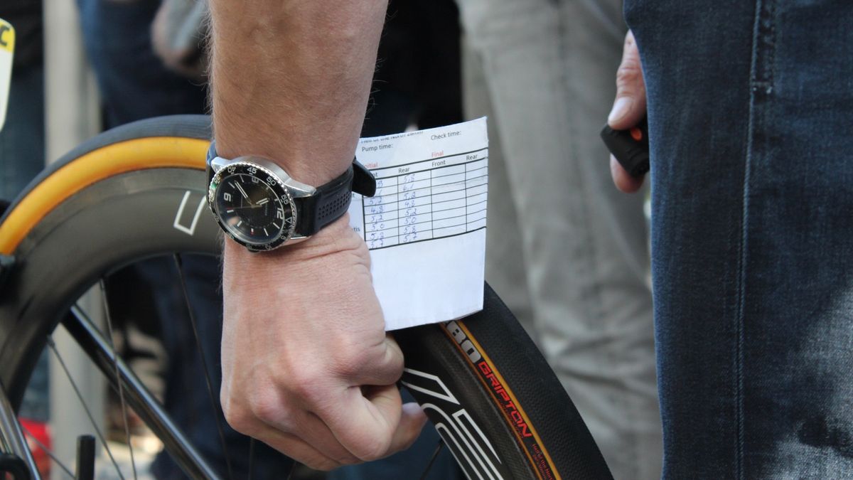 Every rider has a specified front and rear pressure, which is typically determined during a recon ride in the days preceding the race