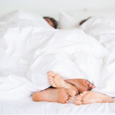 White, Skin, Beauty, Leg, Child, Sleep, Bed sheet, Hand, Linens, Barefoot, 