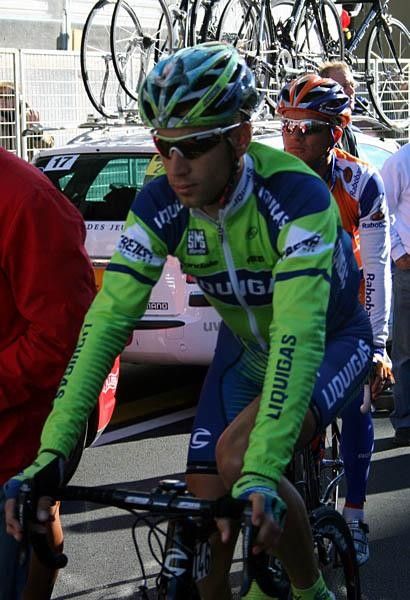 Vincenzo Nibali (Liquigas) has a job to do for Pozzato today