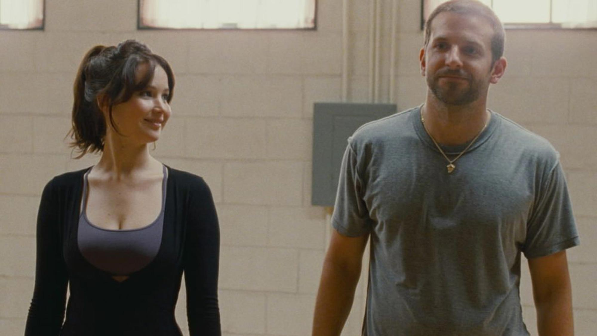 Jennifer Lawrence and Bradley Cooper in Silver Linings Playbook