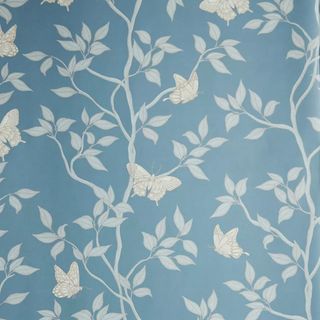 blue patterned wallpaper