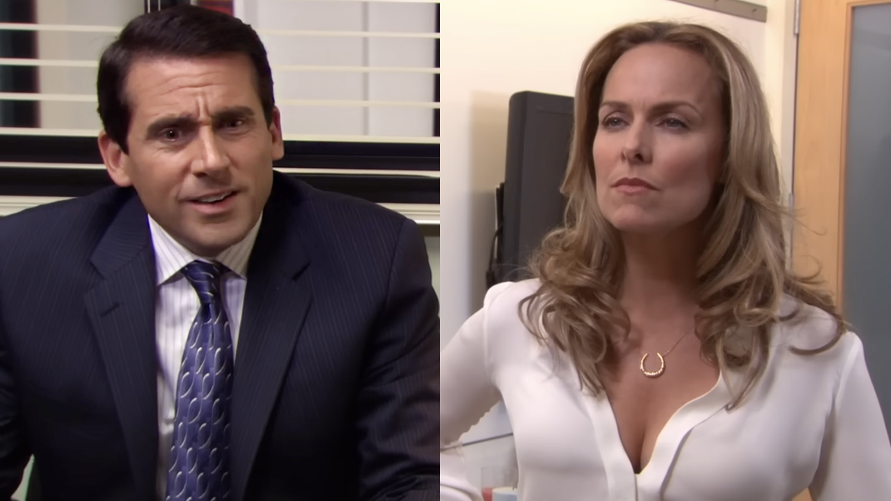 Michael Scott and Jan Levinson in The Office. 